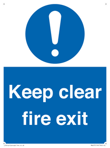 Keep Clear Fire Exit
